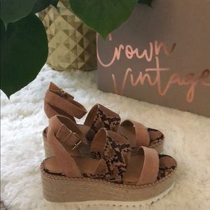 snake skin style sandals